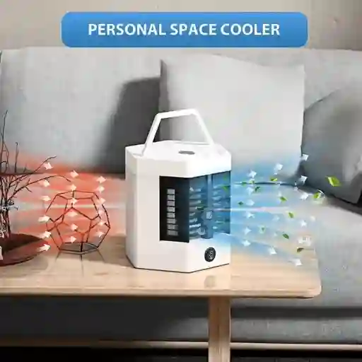 Mini Enfriador Portatil 2 En 1 Aire Acondicionado Recargable