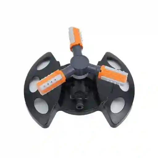 Aspersor Rociador De Riego 360 Rotacion Automatica De Jardin Negro Naranja