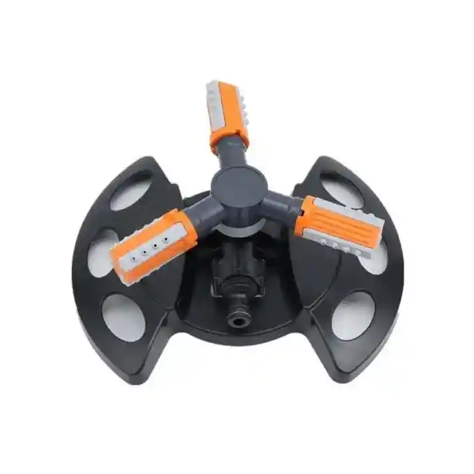 Aspersor Rociador De Riego 360 Rotacion Automatica De Jardin Negro Naranja