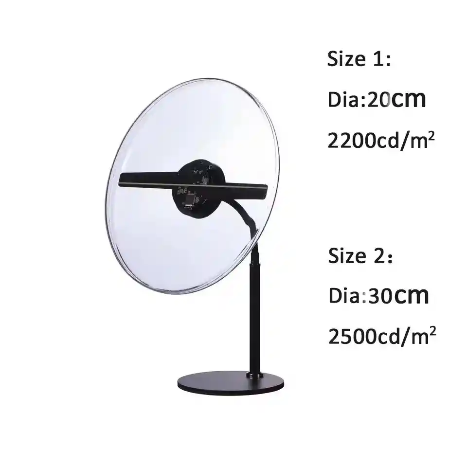 Ventilador Holograma Led Hd Publicidad 3d Protector Con Cover