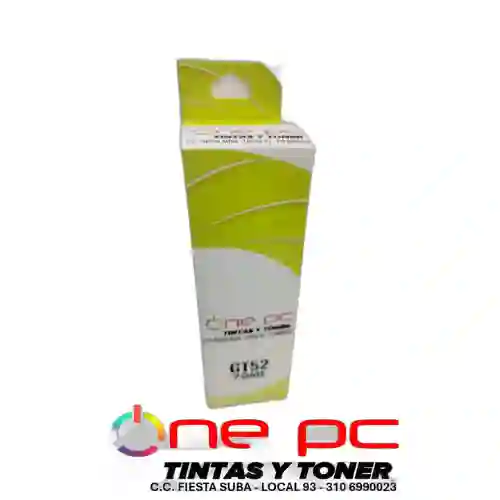 Tinta Recargable Gt52 Yellow Compatible Hp