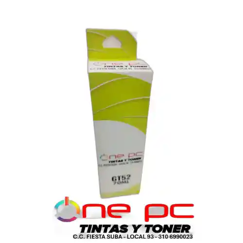 Tinta Recargable Gt52 Yellow Compatible Hp