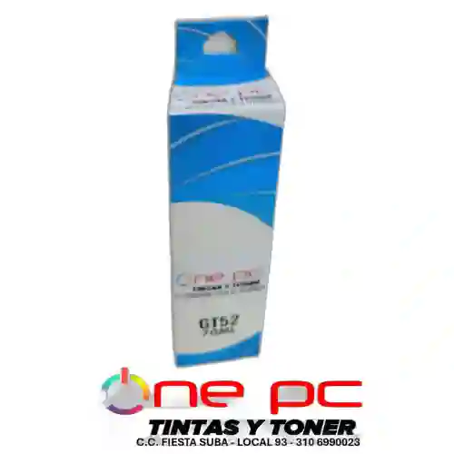 Tinta Recargable Gt52 Cyan Compatible Hp