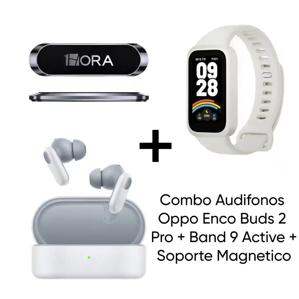 Combo Oppo Enco Buds 2 Pro + Band 9 Active + Soporte Magnético