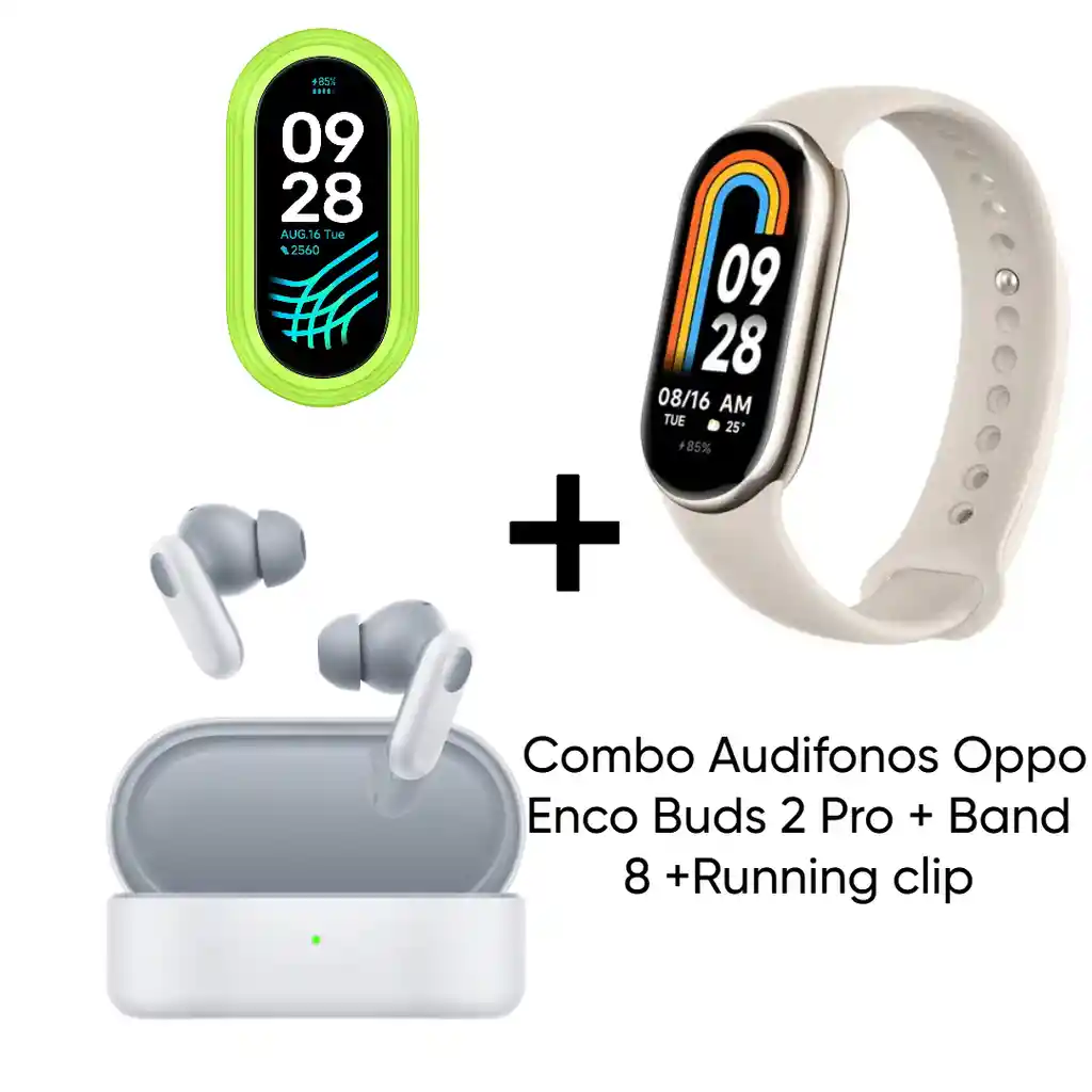 Combo Oppo Enco Buds 2 Pro + Xiaomi Band 8 + Running Clip