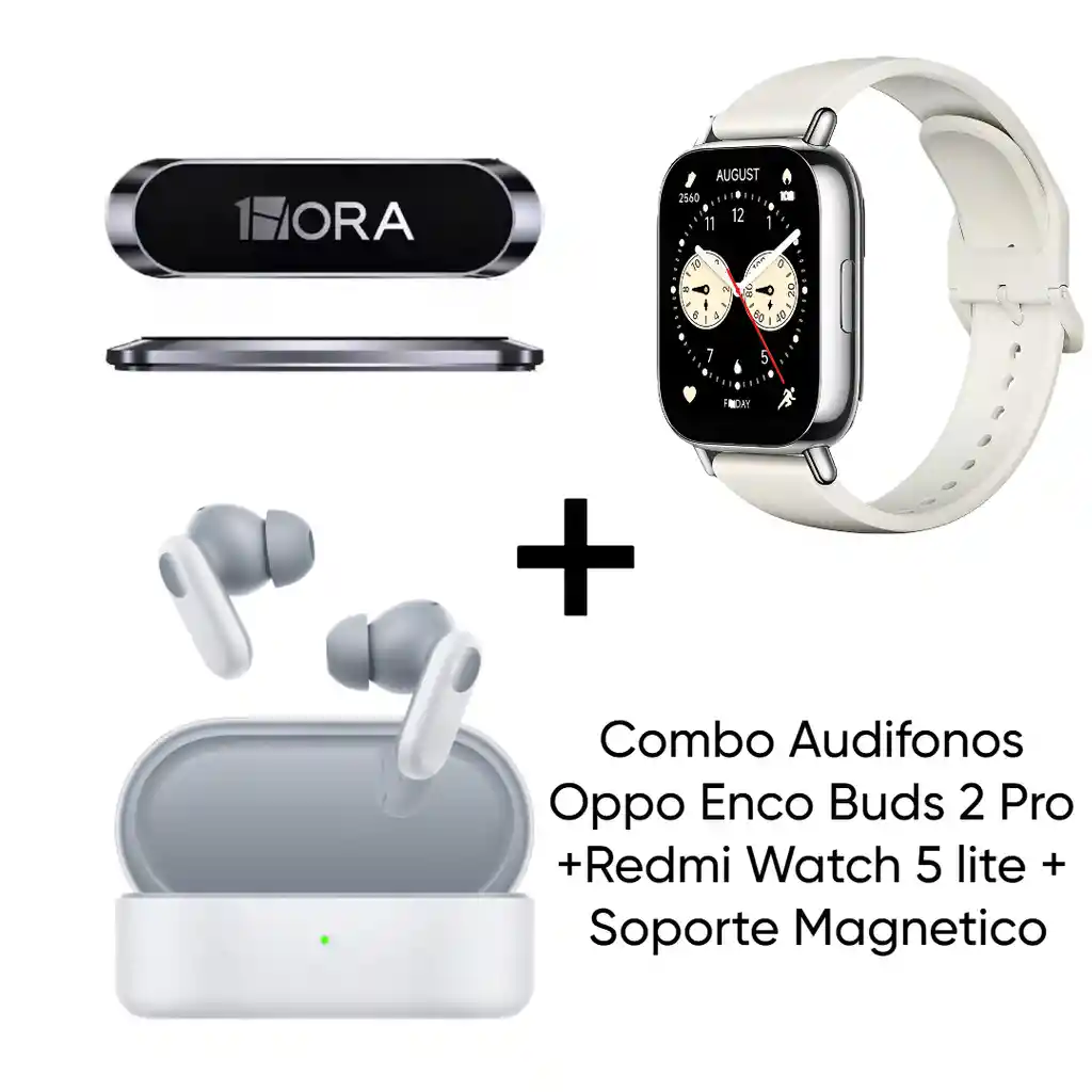 Combo Oppo Enco Buds 2 Pro + Redmi Watch 5 Lite + Soporte Magnetico