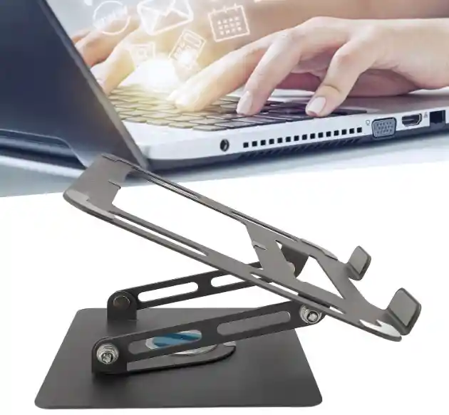 Soporte Para Pc 360/base Para Laptop Giratoria/soporte Para Portatil/antideslizante / Plegable Y Metalica