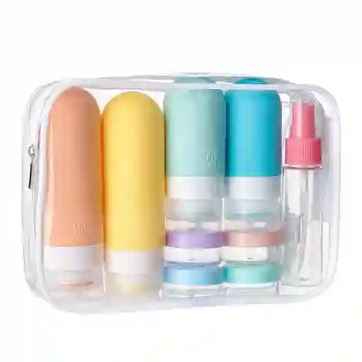 Kit De Viaje Botellas Para Shampoo, Jabón Y Accesorios Viaje