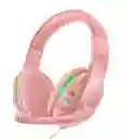 Diadema Gamer Karler Bass Luz Rgb Color Rosa K4000