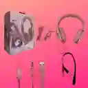 Diadema Gamer Karler Bass Luz Rgb Color Rosa K4000