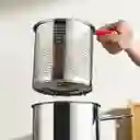 Olla Freidora De Acero Inoxidable + Cesta + Pinzas