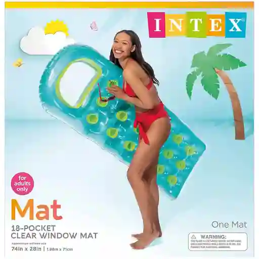 Colchoneta Colchon Inflable Para Piscina Adulto 1.88m X 71cm Intex