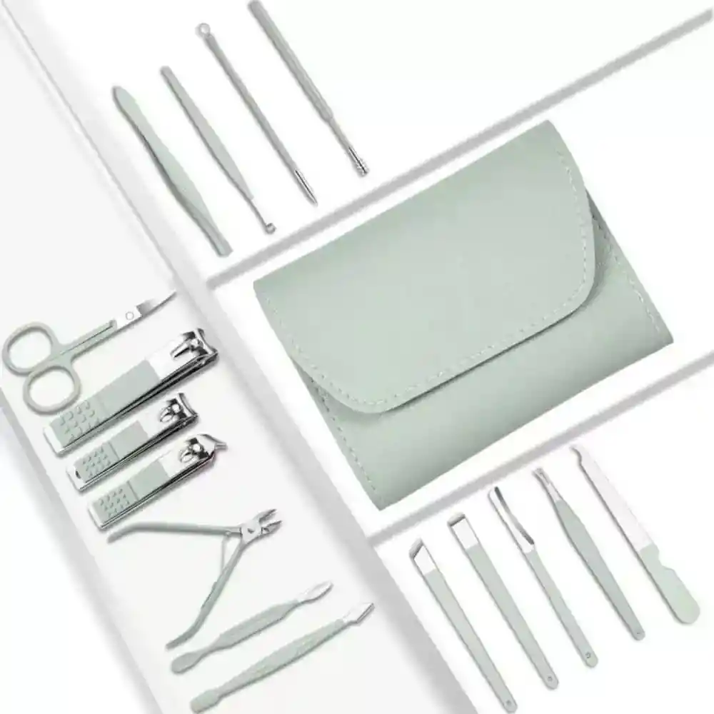 Kit 16 Piezas De Limpieza De Uñas Manicure Pedicure