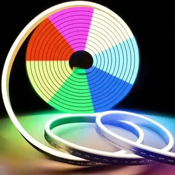 Cinta Led Neon Flex 12v Rgb Multicolor X5 Metros Control Y Adaptador