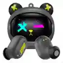 Audífonos Gamer In-ear Tipo T20 Con Micrófono Negro Y Neón