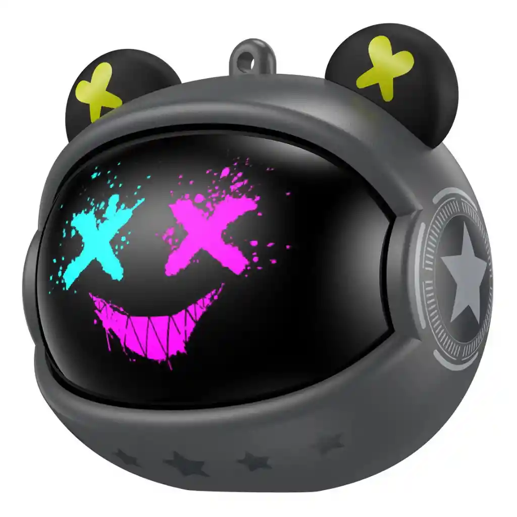 Audífonos Gamer In-ear Tipo T20 Con Micrófono Negro Y Neón