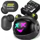 Audífonos Gamer In-ear Tipo T20 Con Micrófono Negro Y Neón