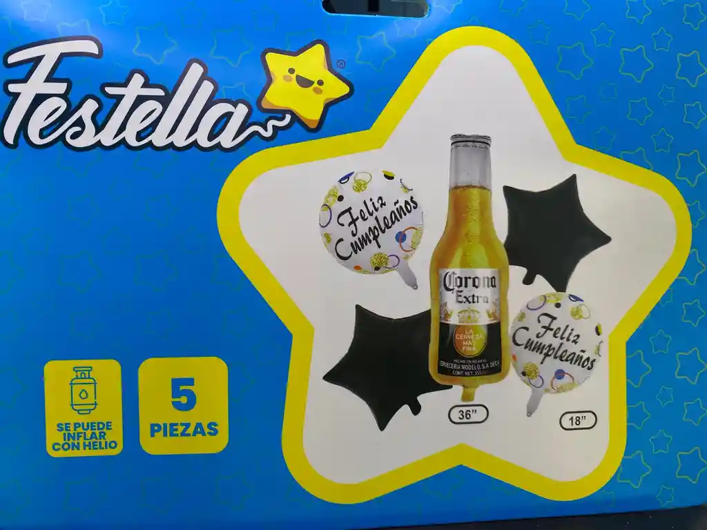 Bombas Globos Por 5 Piezas Diseño Cerveza Corona Para Decoracion De Fiestas Niño O Hombre O Mujer
