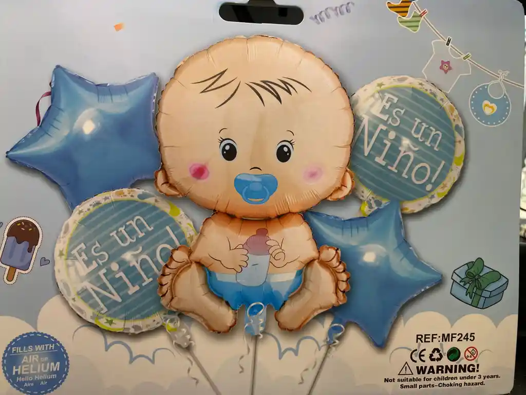 Bombas Globos Por 5 Piezas Diseño Es Un Niño Revelacion De Genero Bebe Para Decoracion De Fiestas Niño O Hombre O Mujer
