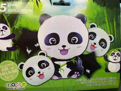 Bombas Globos Por 5 Piezas Diseño Selva Oso Panda Para Decoracion De Fiestas Niño O Hombre O Mujer