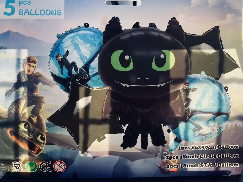 Bombas Globos Por 5 Piezas Diseño Chimuelo Como Entrenar A Tu Dragon Para Decoracion De Fiestas Niño O Hombre O Mujer