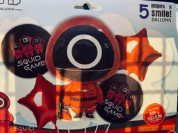 Bombas Globos Por 5 Piezas Diseño El Juego Del Calamar Para Decoracion De Fiestas Niño O Hombre O Mujer