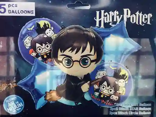 Bombas Globos Por 5 Piezas Diseño Harry Potter Para Decoracion De Fiestas Niño O Hombre O Mujer
