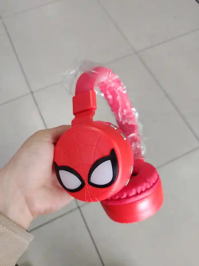 Audifonos Inalambricos Diadema Roja Hombre Araña