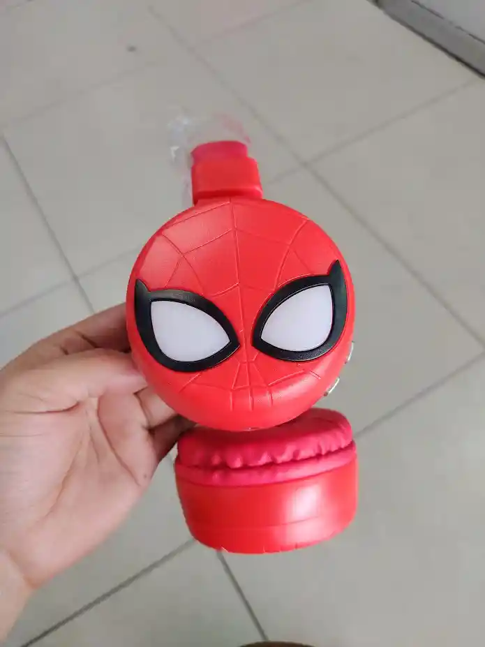 Audifonos Inalambricos Diadema Roja Hombre Araña