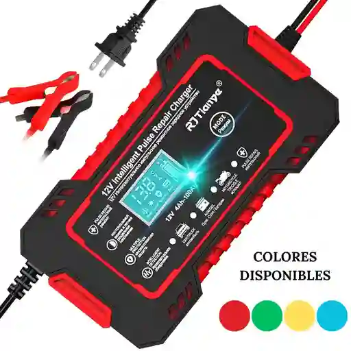 Cargador Inteligente De Batería Para Carro Motos 12v