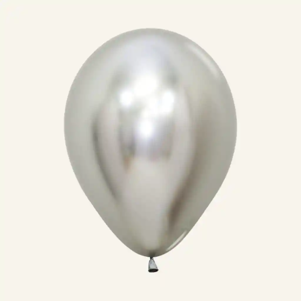 Globo Plateado Con Helio