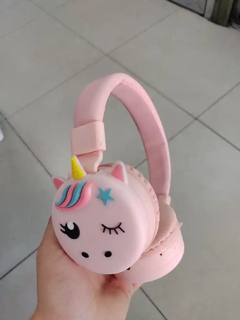 Audifonos Inalambricos Diadema Rosa Unicornio