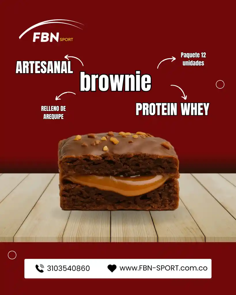Brownie + Relleno Arequipe + Proteina