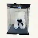 Oso De Rosas Blanco, 2 Globos En Helio Y Ferrero X8