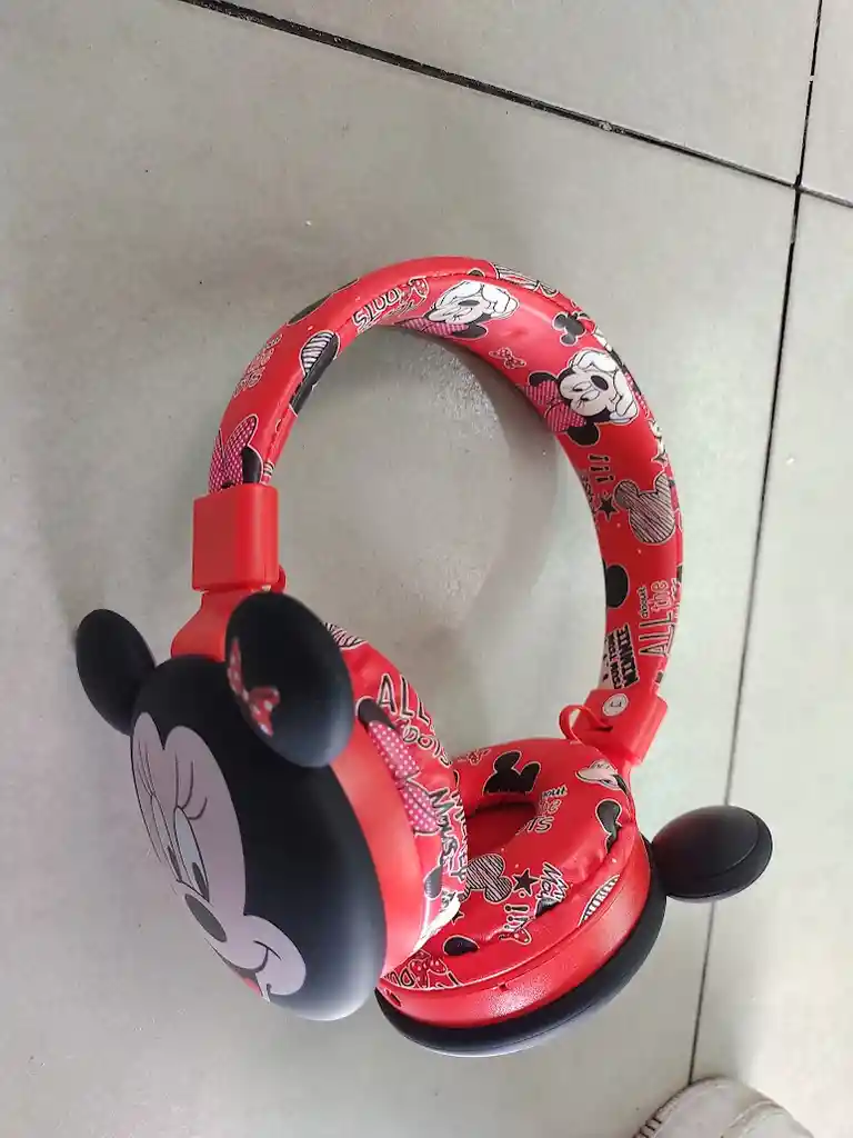 Audifonos Inalambricos Diadema Roja Minnie Mouse