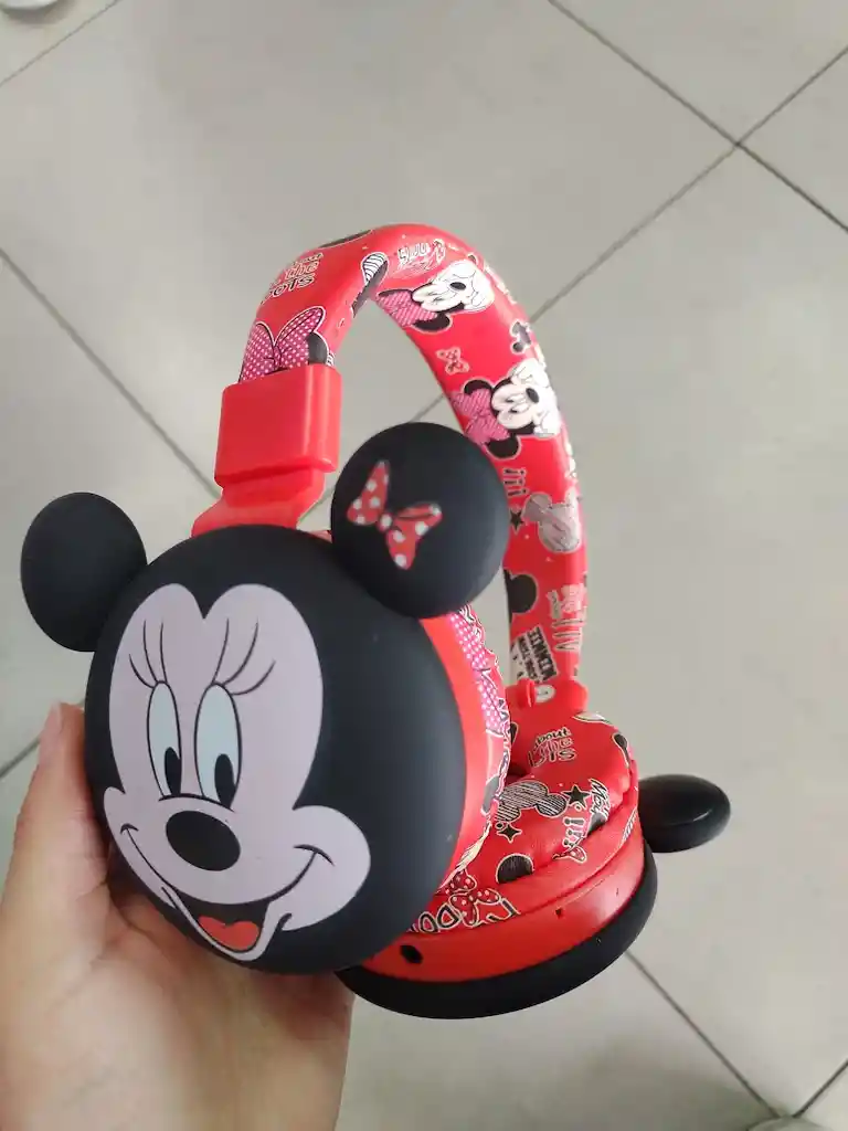 Audifonos Inalambricos Diadema Roja Minnie Mouse