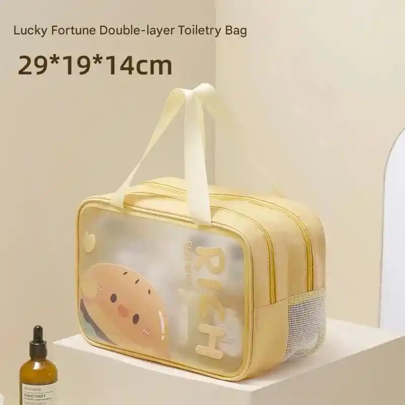 Cosmetiquera Doble Bolsillo Bolso Viaje Portatil Impermeable