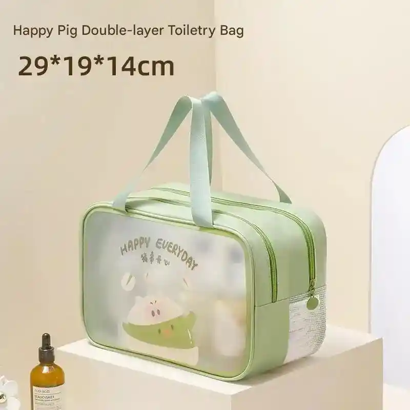 Cosmetiquera Doble Bolsillo Bolso Viaje Portatil Impermeable