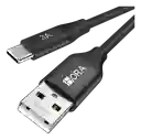 Cable Nylon Reforzado Tipo C Cable Carga Rápida 3a 1m Cab262 Color Negro