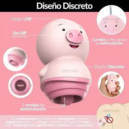 Cerdito Vibrador, Lengua Traviesa