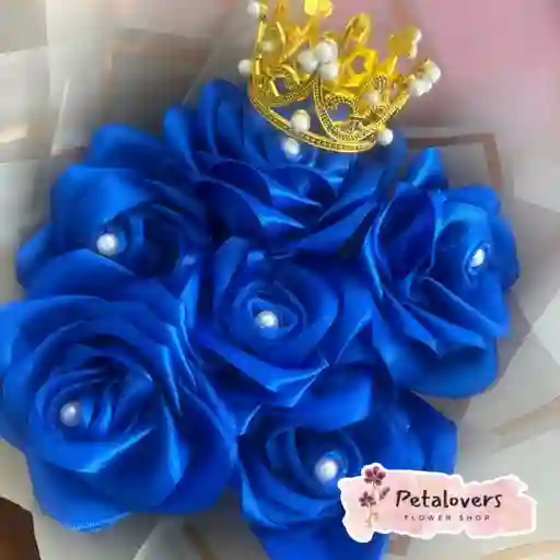Flores Corona Azul Eterna