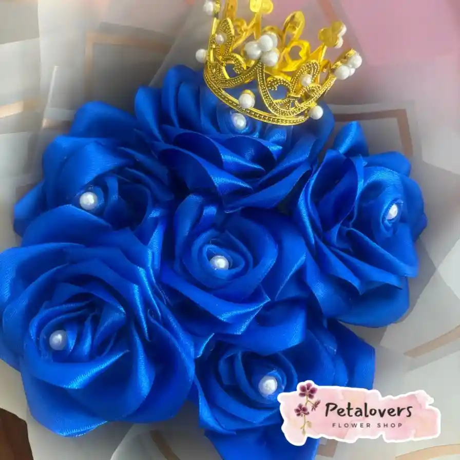 Flores Corona Azul Eterna