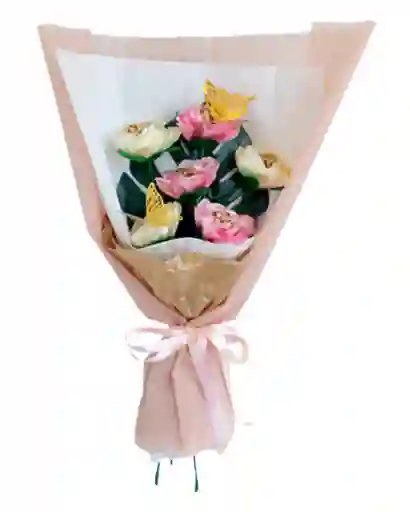 Ramo De Flores Peaonias Y Camelias Unicornio Eterno