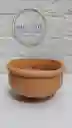 Maceta Redonda De Barro Con Plato Peque