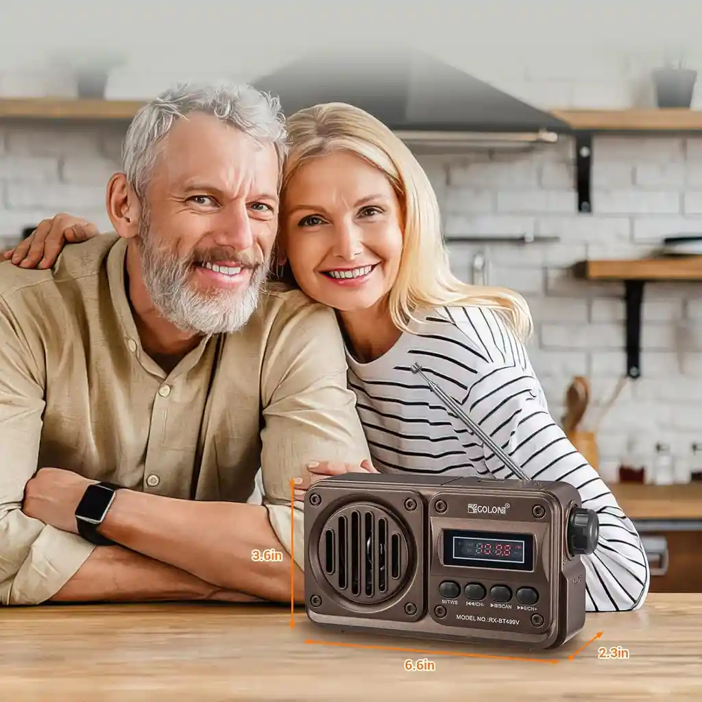 Radio (colon) Digital, Sintoniza Am/fm/bluetooth, Batería Incorporada, Sonido De Alta Calidad