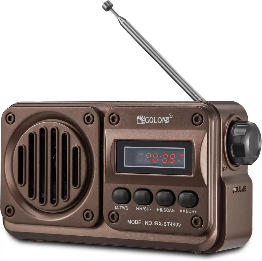 Radio (colon) Digital, Sintoniza Am/fm/bluetooth, Batería Incorporada, Sonido De Alta Calidad