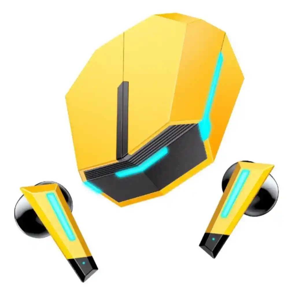 Audífonos Tws In-ear Gamer Inalámbricos Onikuma T32 Amarillo