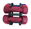 Combo Mancuernas Sportfitness 2lb 4lb 5lb Neopreno Hexagonal Mas Base Plástica