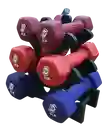 Combo Mancuernas Sportfitness 2lb 4lb 5lb Neopreno Hexagonal Mas Base Plástica