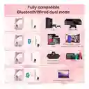 Auriculares Gamer Inalámbricos Onikuma B20 B100 Rosa Con Luz Led